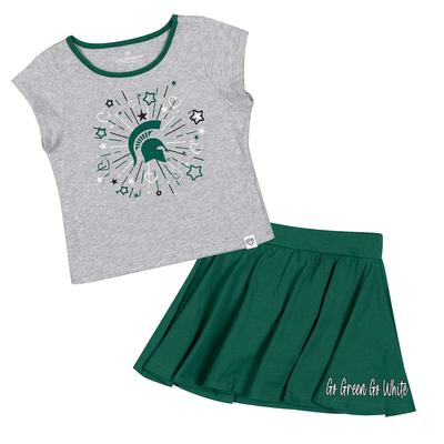 Michigan State Colosseum Toddler Minds for Molding Top and Skort Set