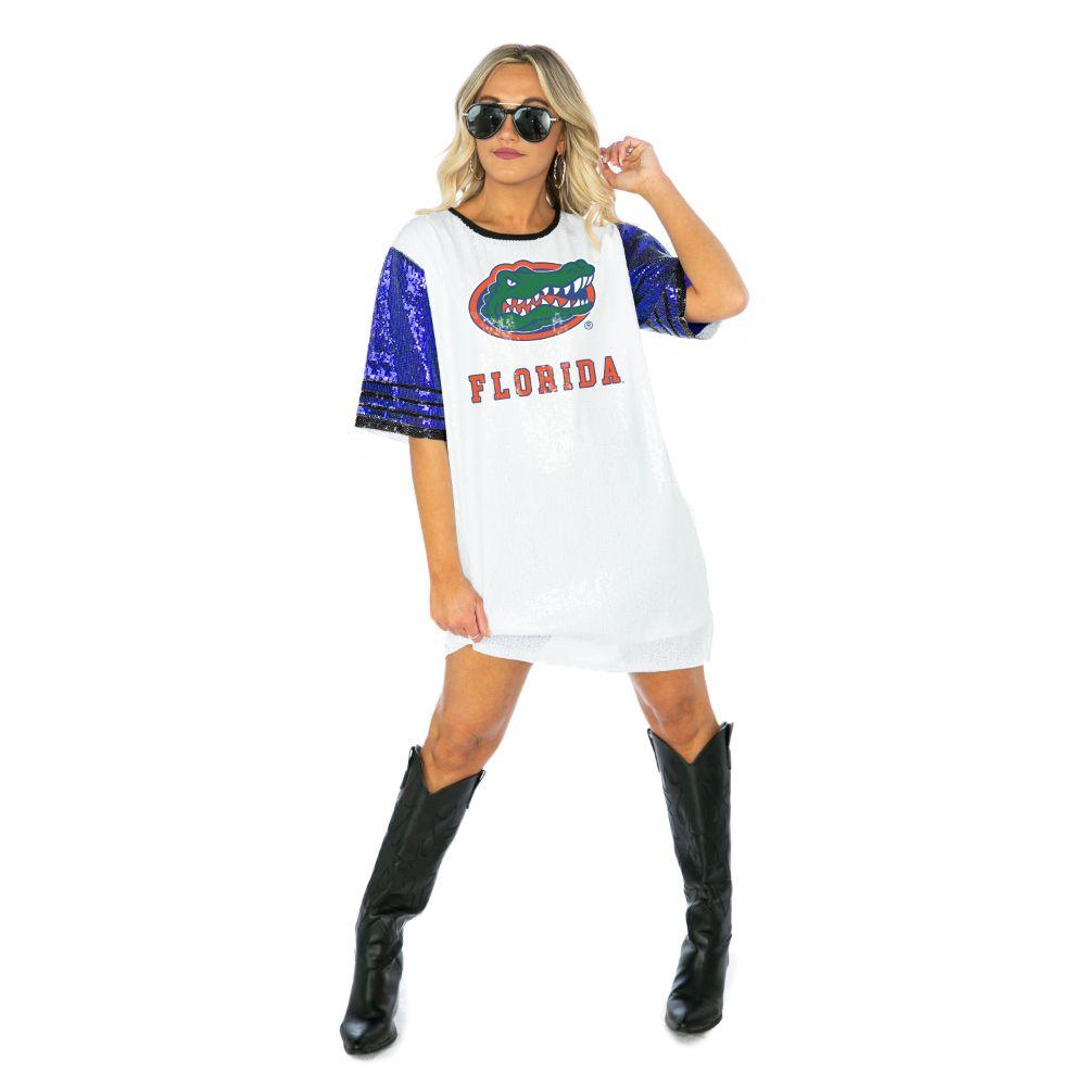 Gators, Florida Gameday Couture Full Sequin Jersey Dress