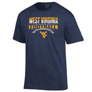  West Virginia Champion Split Color Over Football Tee