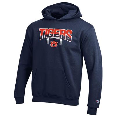 Auburn Champion YOUTH Split Color Over Laces Hoodie