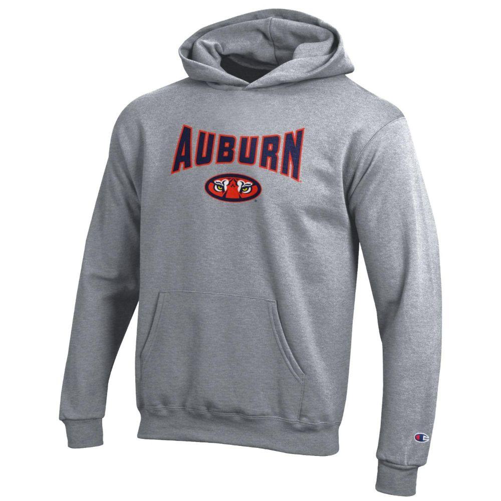  Auburn Champion Youth Wordmark Over Logo Hoodie