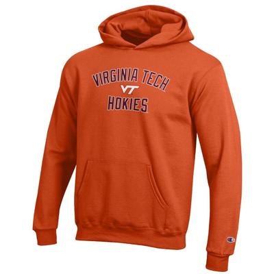 Virginia Tech Champion YOUTH Stacked Logo Hoodie