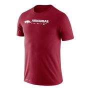  Arkansas Nike Dri- Fit Legend Logo Wordmark Football Tee