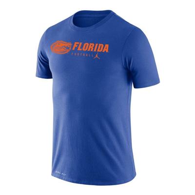 Florida Jordan Brand Dri-Fit Legend Logo Wordmark Football Tee