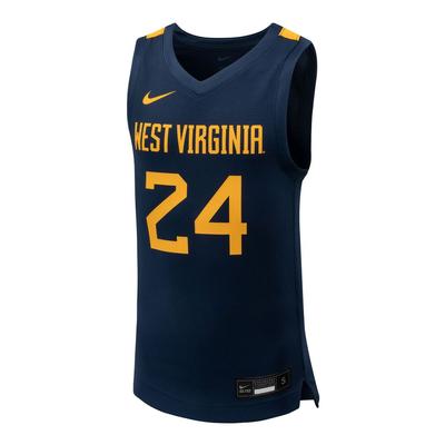 West Virginia Nike YOUTH Basketball #24 Jersey