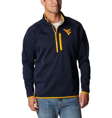 West Virginia Columbia Canyon Point Sweater 1/2 Zip