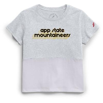 App State League YOUTH Retro Shadow Outline Colorblock Tee