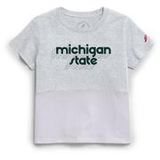  Michigan State League Youth Retro Shadow Outline Colorblock Tee