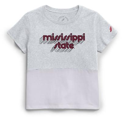 Mississippi State League YOUTH Retro Shadow Outline Colorblock Tee