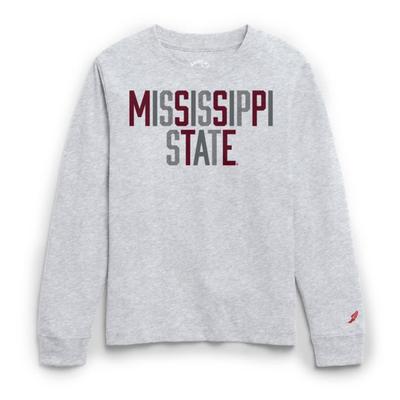 Mississippi State League YOUTH Straight Multicolor Tumble Long Sleeve Tee