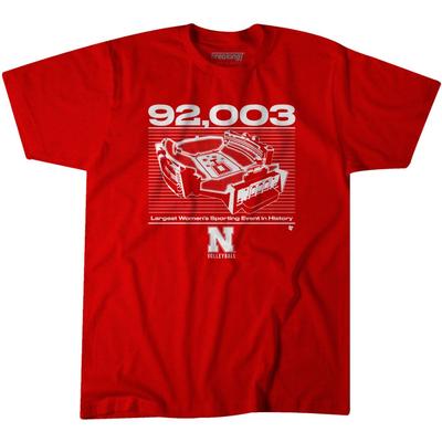Nebraska Volleyball Largest Women's Sporting Event in History Tee