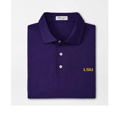 LSU Peter Millar Dolly Printed Performance Polo
