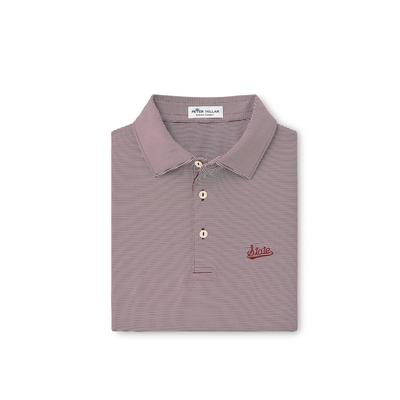 Mississippi State Peter Millar Jubilee Stripe Performance Polo