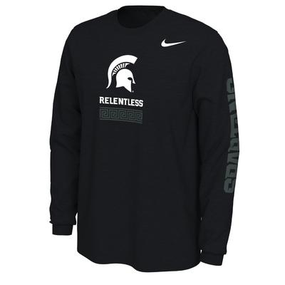 Michigan State Nike Football Uniform Hook Long Sleeve Tee