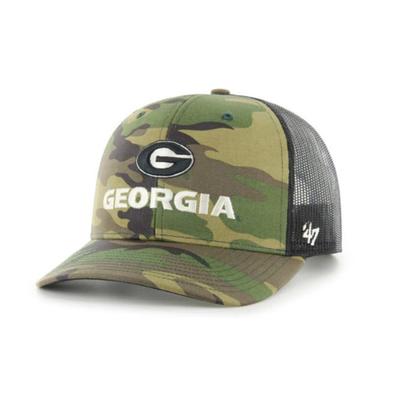 Georgia 47' Brand Camo Trucker Snapback Hat