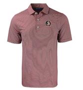  Florida State Cutter & Buck Eco Forge Double Stripe Polo