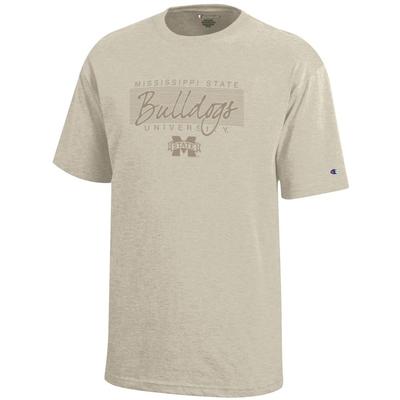 Mississippi State Champion YOUTH Tonal Script Stack Tee