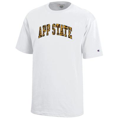App State Champion YOUTH Leopard Print Arch Tee