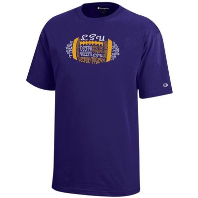 LSU Champion YOUTH Football Typeface Tee