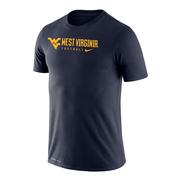  West Virginia Nike Dri- Fit Legend Wordmark Football Tee