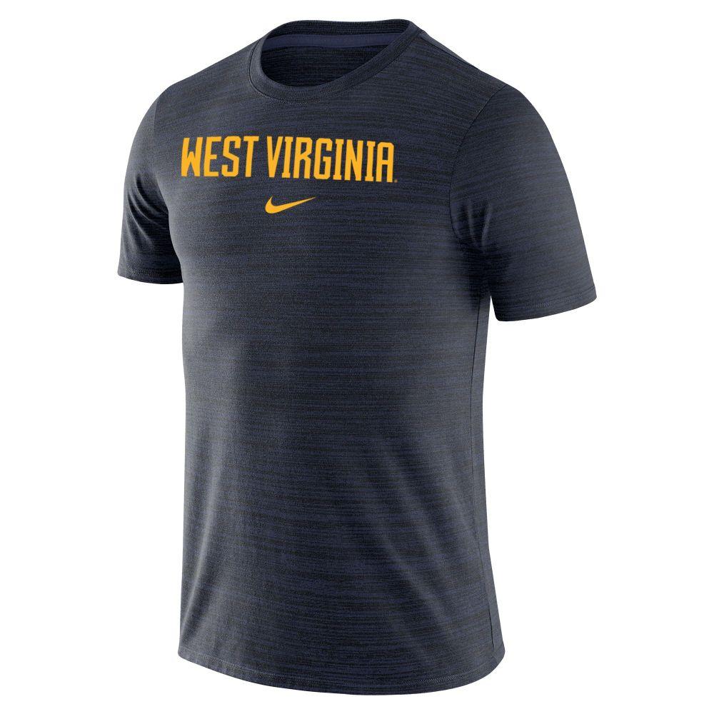 WVU | West Virginia Nike Velocity Wordmark Tee | Alumni Hall