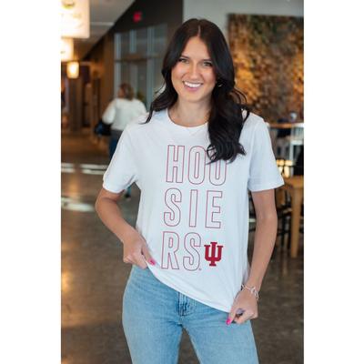 Indiana Gameday Social Stafford Stacked Comfort Tee