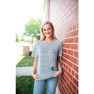 Michigan State Gameday Social Stafford Stacked Comfort Tee