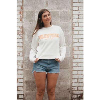 Tennessee Gameday Social Carter Checkered Embroidered Crew