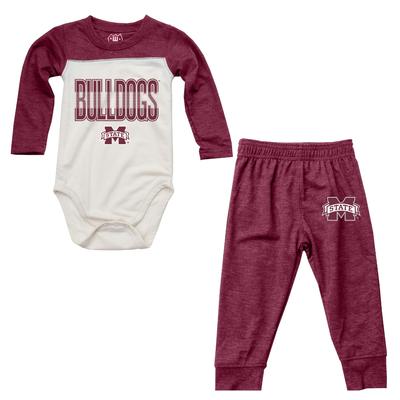 Mississippi State Wes and Willy Infant Yoke Hopper Pant Set