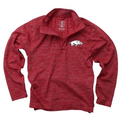 Arkansas Wes and Willy YOUTH Cloudy Yarn Fleece 1/4 Zip Pullover