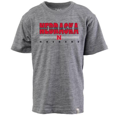 Nebraska Wes and Willy Toddler Cloudy Yarn Tee