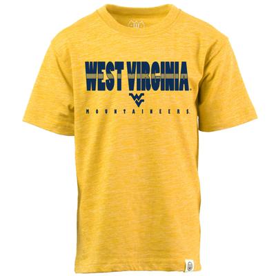 West Virginia Wes and Willy YOUTH Cloudy Yarn Tee