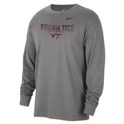  Virginia Tech Nike Cotton Classic Long Sleeve Crew