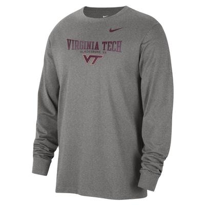 Virginia Tech Nike Cotton Classic Long Sleeve Crew