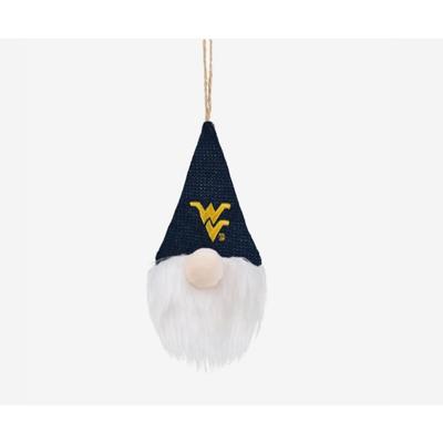WVU Plush Plaid Hat Gnome Ornament
