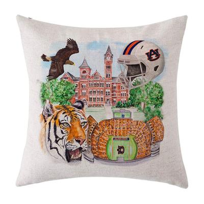 Auburn Watercolor Pillow Cover