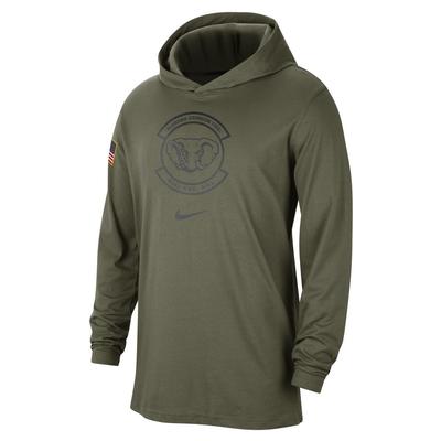 Alabama Nike Military 2023 Dri-Fit Cotton Hooded Top