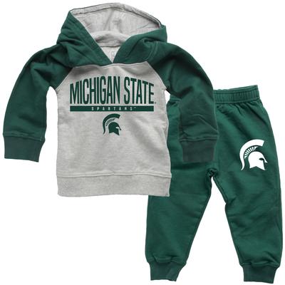 Michigan State Wes and Willy Toddler Fleece Hoodie and Pant Set
