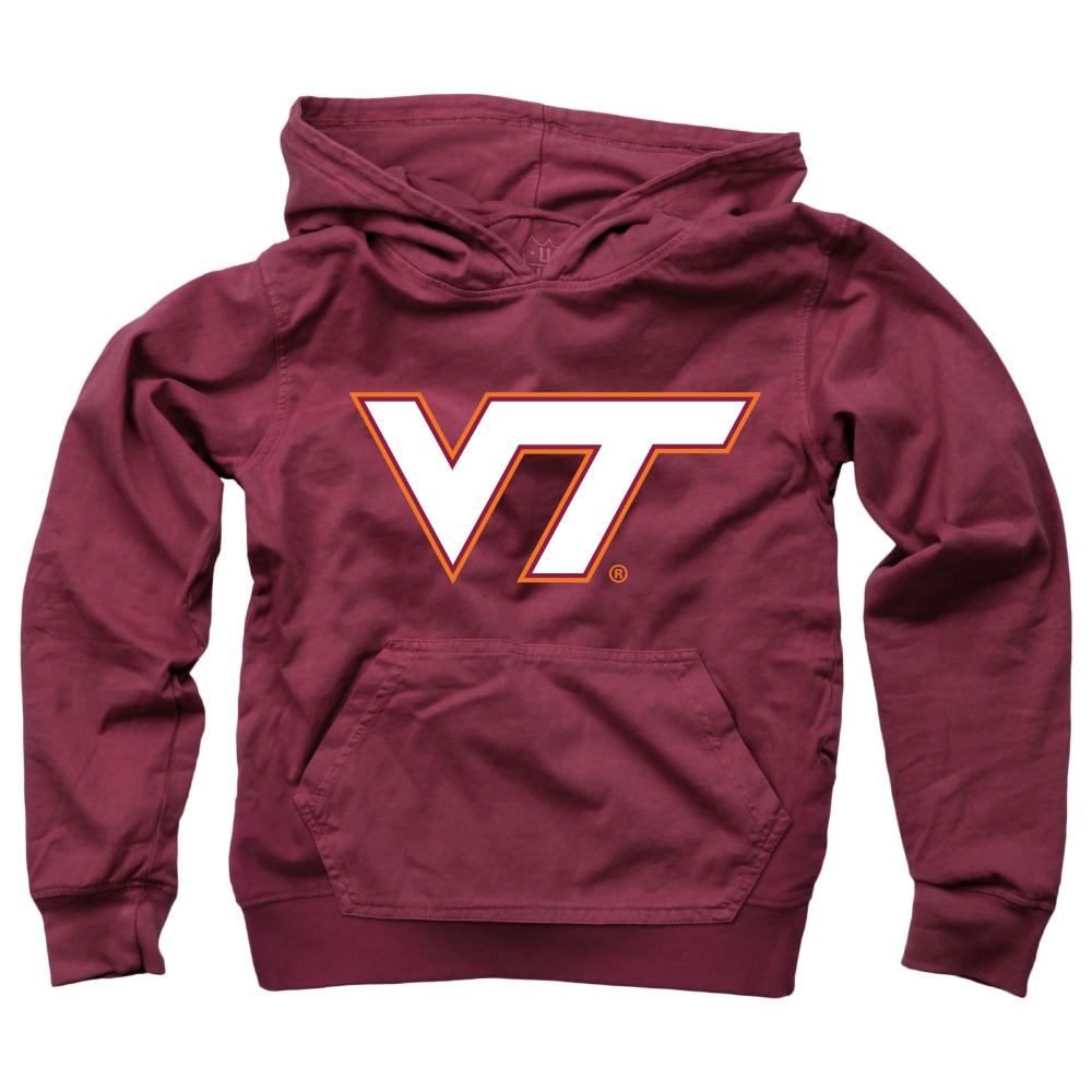  Virginia Tech Wes And Willy Kids Primary Fleece Hoody
