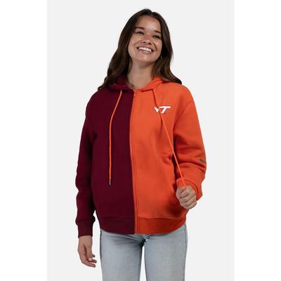 Virginia Tech Hype And Vice Color Block Zip Up Hoodie