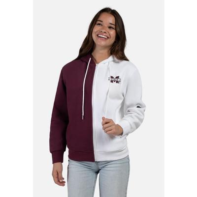 Mississippi State Hype And Vice Color Block Zip Up Hoodie