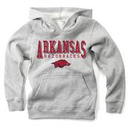  Arkansas Wes And Willy Kids Stacked Logos Fleece Hoody