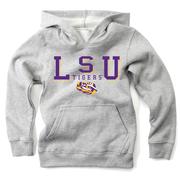  Lsu Wes And Willy Kids Stacked Logos Fleece Hoody