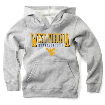 West Virginia Wes and Willy Toddler Stacked Logos Fleece Hoody