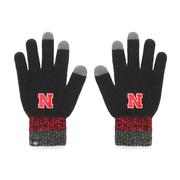  Nebraska 47 Brand Static Knit Gloves
