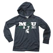  Michigan State Wes And Willy Youth Triblend Drop Tail Hoodie