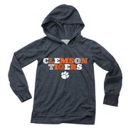  Clemson Wes And Willy Kids Triblend Drop Tail Hoodie