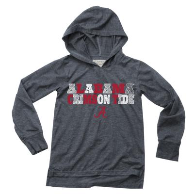 Alabama Wes and Willy YOUTH Triblend Drop Tail Hoodie