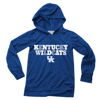 Kentucky Wes and Willy YOUTH Triblend Drop Tail Hoodie