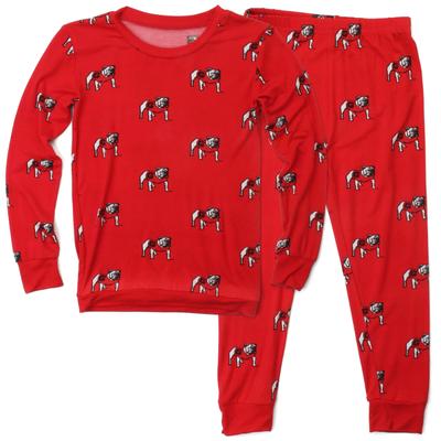 Georgia Wes and Willy Kids All Over Logo Long Sleeve Tee and Pant Set